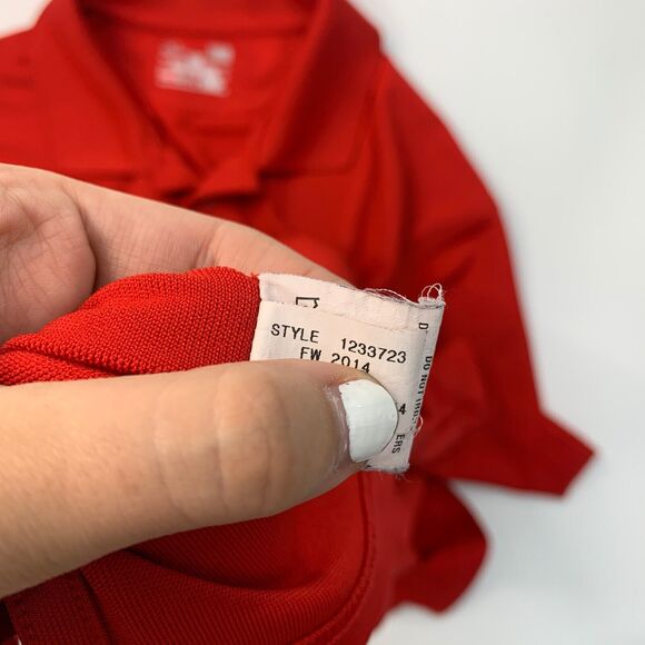 Under Armour Polo Shirt Mens L Large Poppy Heatgear Short Sleeve Performance - Picture 7 of 10